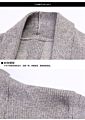 Spring and Autumn Men's Thin Mid-Length Knitted Cardigan Solid Color Sweater