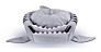 Washable Shark Pet Bed Cave Bed for Small Medium Dog Cat with Removable Cushion and Waterproof Bottom