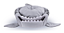 Washable Shark Pet Bed Cave Bed for Small Medium Dog Cat with Removable Cushion and Waterproof Bottom