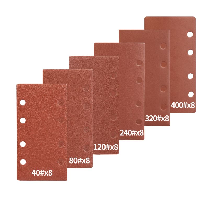 185*93Mm Angle Grinder Sanding Disc 8 Holes Square Sanding Paper Rectangular Sanding Sheet