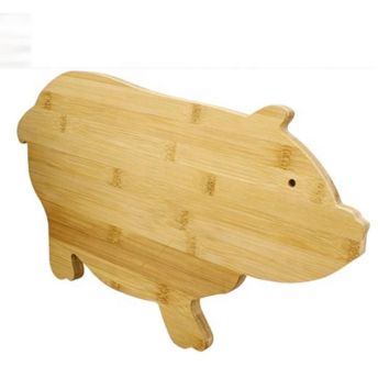 15*9*0.5 Inches Rustic Decor Kitchen Serving Tray Wood Charcuterie Serving Board Pig Shaped Kitchen Chopping Board