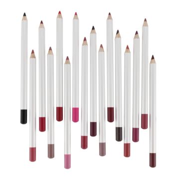 16-Color White Price Cosmetic Lip Pencil Waterproof Lip Liner Pencil Private Label