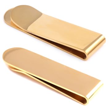 18K Gold Plated Money Clips Stainless Steel Paper Money Coin Clip Clips for Men and Women