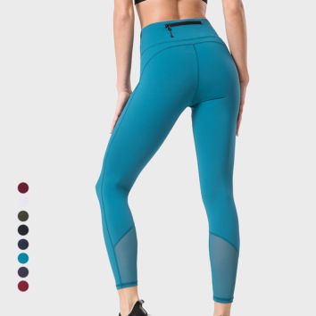 1 Piece Customized Logo Printing Designs Zipper Pocket Yoga Camel Toe Leggings High Waist Sport Leggins for Women