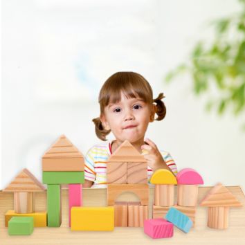 26Pcs Preschool Educational Castle Stacking Wooden Building Block Decoration Toys