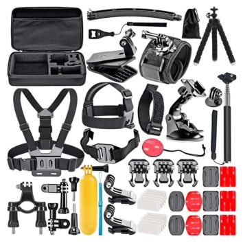 50In-1 Action Camera Accessory Kit Compatible with for Gopro Hero 10 9 8 7 6 5 Max 4K Black Silver White Action Camera Etc