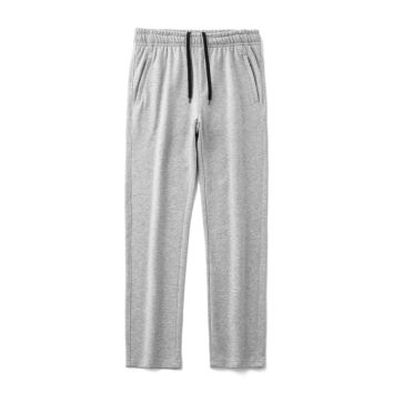 87% Cotton 13% Polyester Long Sport Trousers Men Straight Sweat Pants with Zipper Pockets