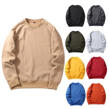 9.7 Pullover Crewneck Sweater Customizable Fleece Polyester Casual European Size round Neck Sweatshirt Sweatshirts