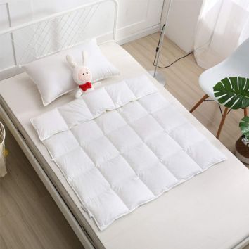 All Season Soft Kids 100% Cotton White Duvet Insert Quilt Baby Crib Bed Comforter Set