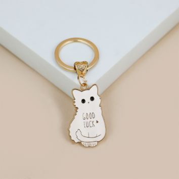 Alloy Kitten Keychain Good Lucky Drip Kitten Ladies Bag Pendant Charm Couple Jewelry Keychain Unisex.