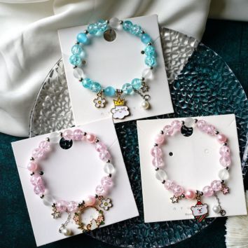 Artistic Temperament Versatile Crystal Bracelet Female Niche Design Japanese and Korean Bee Pearl Bracelet