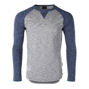 Athletic T Shirt for Men Rib Knit Long Sleeve Crew Neck Color Block Baseball Raglan Casual Tee Shirts