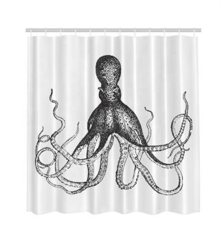 Bathroom Decor Polyester Art Classic Printed Shower Curtain