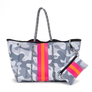 Beach Handbag Camouflage Shoulder Neoprene Tote Bag