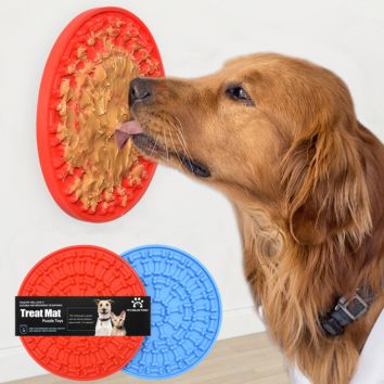 Bhd Silicone Dog Food Mat Dog Slow Feeder, Pet Dog Lick Pad, Bath Washing Distraction Dog Lick Mat