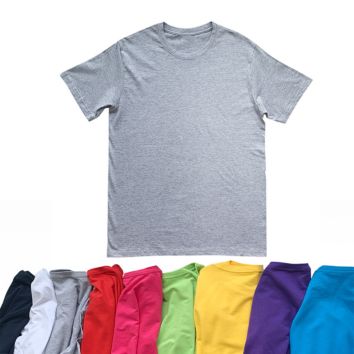 Blank Short Sleeve Soft 100% Cotton Multicolor Men T Shirts