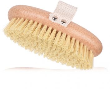 Body Brush. 100% Natural Vegan Agave Sisal Bristles for Dry Skin Brushing, Exfoliate Dead Skin, Detox, Stimulate Circulation