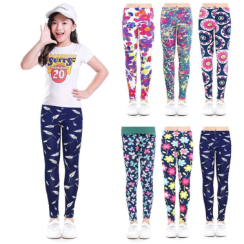 Butterfly Star Flower Printing Girl Leggings Kids Pants Soft Yoga Pants Tights for Big Kids