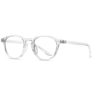 Cassbojue Clear round Retro Tr90 Blue Light Blocking Glasses Frame