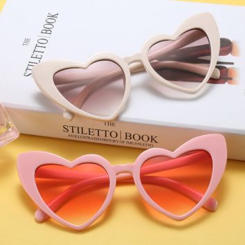 cat eyes sunglasses vintage heart shape sun glasses