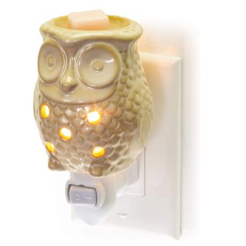 Ceramic Candle Wax Warmer Electric Owl Shaped Plug in Fragrance Oil Warmer Ideal for Spa and Aromatherapy Use