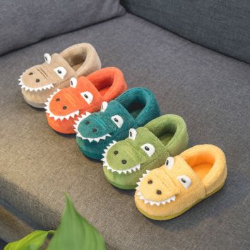 Children Shoes Toddler Boys Girls Fluffy Little Kids Shoes Warmer Cute Animal Home Slippers Kids Sapato Infantil Cotton