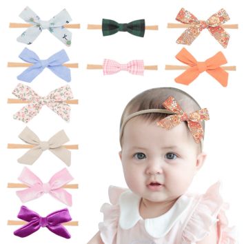 Children's Headband Hair Bow Hairband Handmade Velvet Hair Accessories for Girls