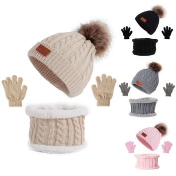 Winter hats scarf and glove set