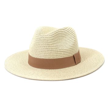 Classical Panama Fedora Straw Hat Women Wide Brim Roll up Hat Fedora Beach Sun Straw Panama Hat