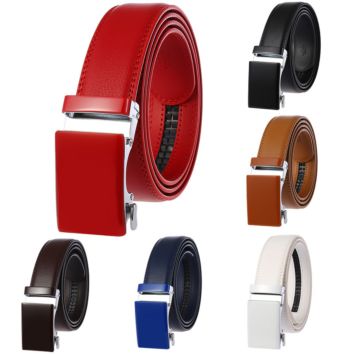 Colorful Automatic Buckle Genuine Leather Belts