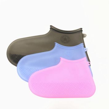 Colorful Durable Silicone Outdoor Rubber Running Mens Rain Cover Boots