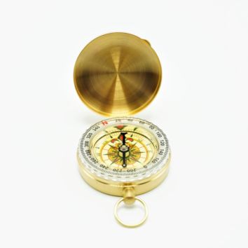 Copper Compass 50G Pocket Watch Compass with Cover Luminous