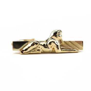 Copper Pharaoh Design Engraved Golden Alpha Fraternities Tie Bar