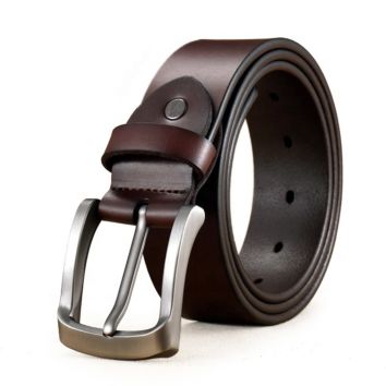 Cowhide Brown Genuine Men's Leather Belt
