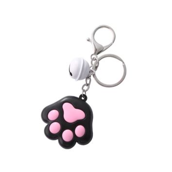 Creative Cartoon Cute Cat Claw Key Chain Diy Car Gift Pvc Rubber Bell Key Chain Charm Bag Accessories