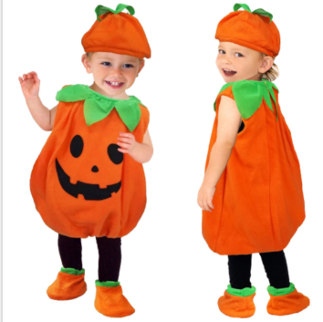 Cross-Border -Selling Halloween Costumes for Boys and Girls Cosplay Dress up Show Performance Children Pumpkin