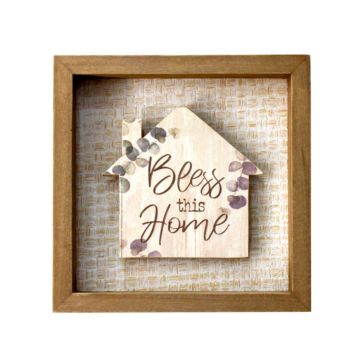 house shape wooden sign