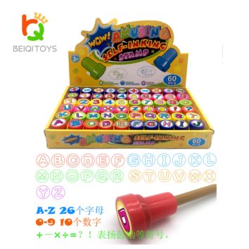 Customization Alphabet Toys Alphabet Letters Toy Number Stamp Set Kids Educational Stamp Toys