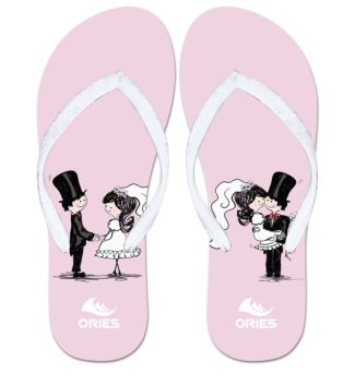 Customized Logo Beach Party Wedding Slippers for Guest Flip Flops Wedding