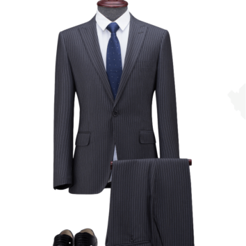 Customized Men's Suit Business Dress Youth Business Wear Men's Suit Wedding Dress Stripe Suit
