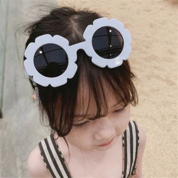 Cute Flower Children Sunglasses for Boys Girls Uv400 round Kids Sunglasses