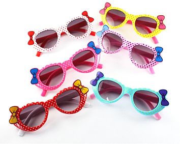 Cute Kids Sunglasses Lovely Bows Cat Frame Girls Sun Glasses