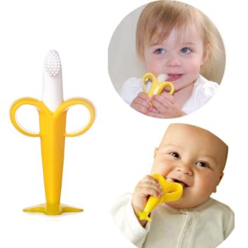 Cute Soft Baby Fruit Infant Training Toothbrush and Teether