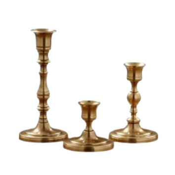 Decorative Candle Holder |Set of 3 | Gold Color| for You Home