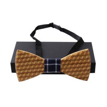 Decorative Stereoscopic Wooden Bowtie Gift Set for Men