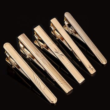 Design Gold Brass Antirust Advanced Tie Clips, Tie Bars, Tie Pins