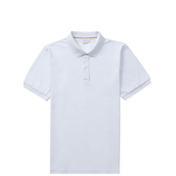 Design Men's White Collar Solid Color Polo T Shirt