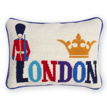 Designer Personalised London Needlepoint Throw Cushion Covers