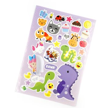 Die Cut Cartoon Animal Design Self Adhesive Diy Paper Sticker for Kids