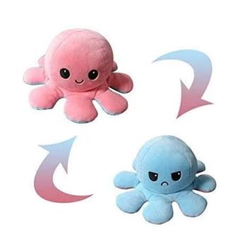 Direct Double-Sided Reversible Octopus Children Kids Plush Doll Flip Stuffed Toy Gift
